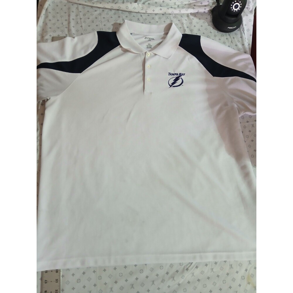 Tampa Bay Lightning Polo Shirt - XXL - White - Antigua Official NHL